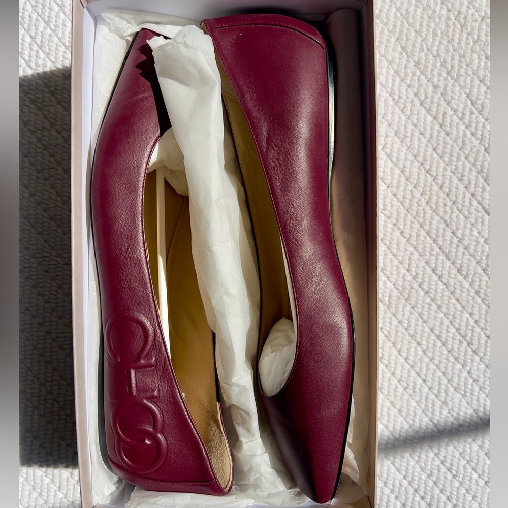 NIB Burgundy Jimmy Choo Flats